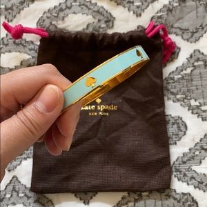 Kate Spade Blue Green Spade enamel Bracelet bangle